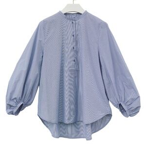 With Black Blue Stripe Tunic Shirt Size M